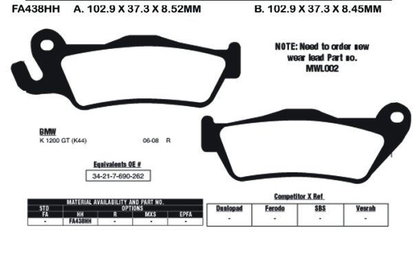 EBC Brake Pads FA438HH