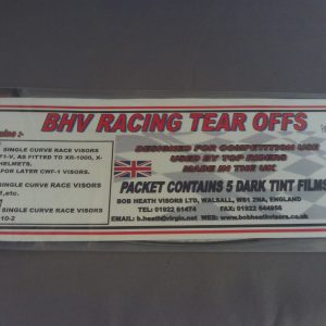 Bob Heath Tear Offs Dark Tint Shoei/OGK/KBC Pack of 5 [TOVSKK]