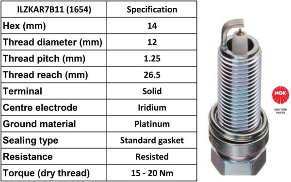 NGK Spark Plug ILZKAR7B11 Plugs [Box 4]