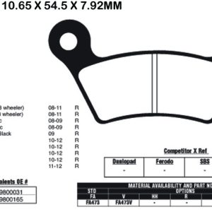 EBC Brake Pads FA473-SPECIAL ORDER