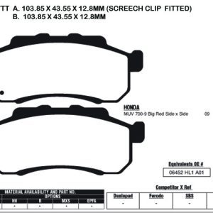 EBC Brake Pads FA477TT-SPECIAL ORDER