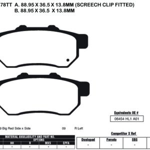 EBC Brake Pads FA478TT-SPECIAL ORDER