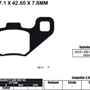 EBC Brake Pads FA490R-SPECIAL ORDER