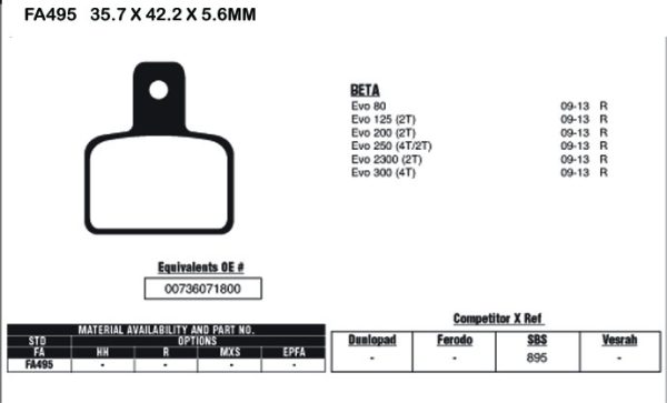 EBC Brake Pads FA495