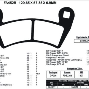 EBC Brake Pads FA452R-SPECIAL ORDER