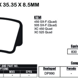 EBC Brake Pads FA463R-SPECIAL ORDER