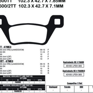 EBC Brake Pads FA600R Special