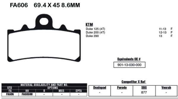 EBC Brake Pads FA606HH