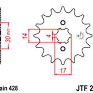 JT Gear Box Sprockets G/B 273-14 SUZ
