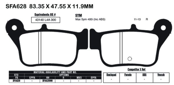 EBC Brake Pads SFA628