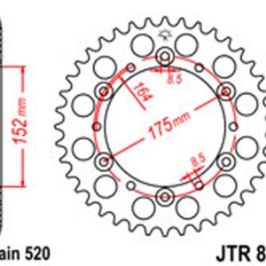 JT Rear Sprockets R/W 853-50 [856]