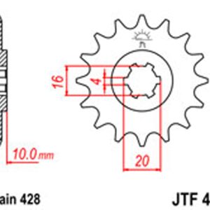 JT Gear Box Sprockets G/B 410-13
