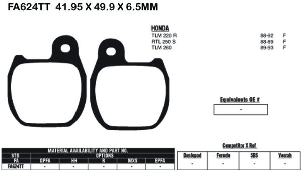 EBC Brake Pads FA624TT