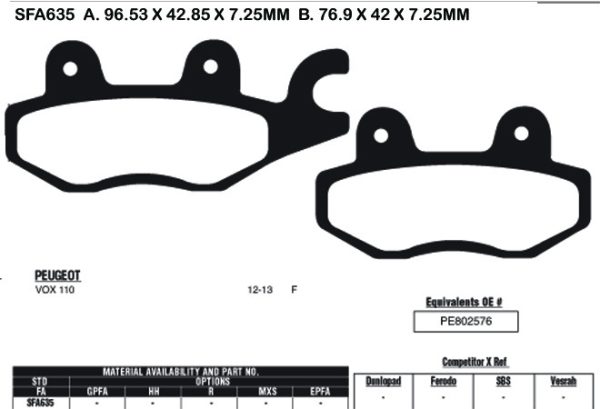 EBC Brake Pads SFA635