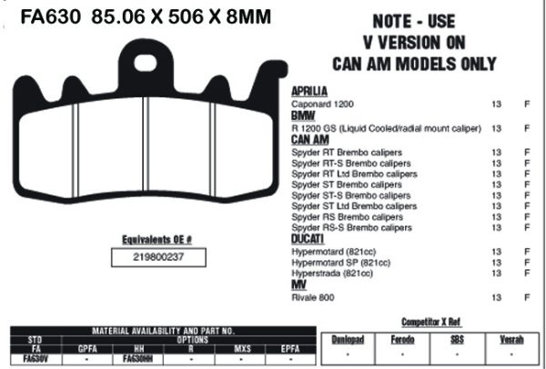 EBC Brake Pads FA630HH