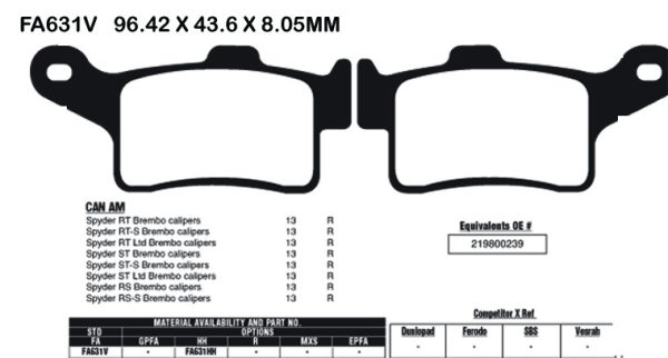 EBC Brake Pads FA631HH