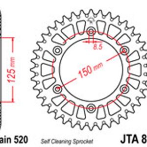 JT Rear Sprockets R/W 897-48SC Alloy