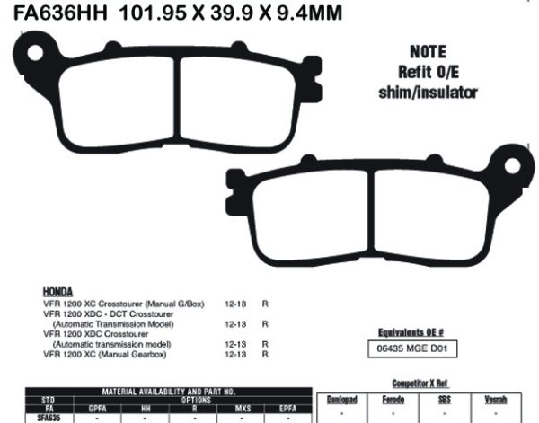 EBC Brake Pads FA636HH