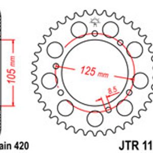 JT Rear Sprockets R/W 1131-53