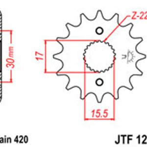 JT Gear Box Sprockets G/B 1256-14 HON