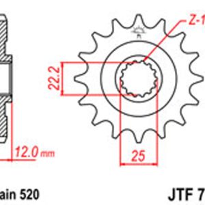 JT Gear Box Sprockets G/B 715-12