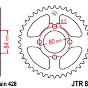 JT Rear Sprockets R/W 838-42 SYM