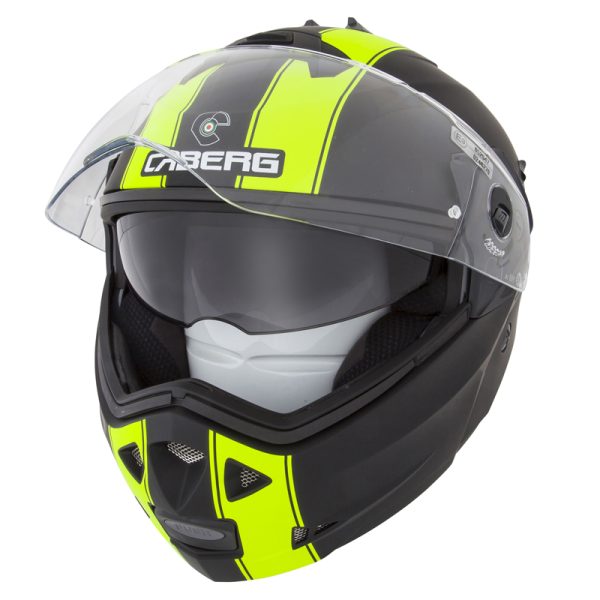 Caberg Duke 2 Legend Matt Black/Fluo Flip Up Motorcycle Helmet