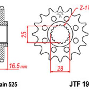 JT Gear Box Sprockets G/B 1904-17