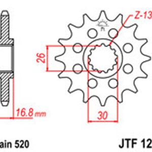 JT Gear Box Sprockets G/B 1269-16