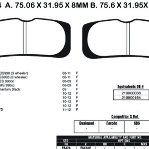 EBC Brake Pads FA474V