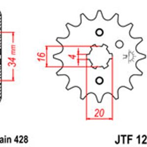 JT Gear Box Sprockets G/B 1263/263-13
