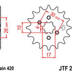 JT Gear Box Sprockets G/B 252-14