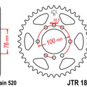 JT Rear Sprockets R/W 1825-46