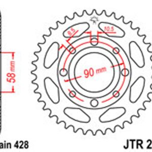 JT Rear Sprockets R/W 269-38