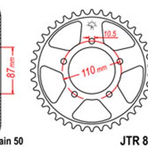 JT Rear Sprockets R/W 829-42T SUZ [824]
