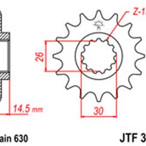 JT Gear Box Sprockets G/B 335-15