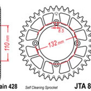 JT Rear Sprockets R/W 895-49SC Alloy