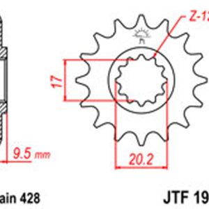 JT Gear Box Sprockets G/B 1907-14