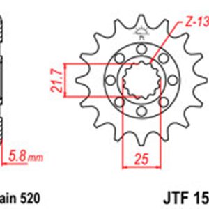 JT Gear Box Sprockets G/B 1565-13SC