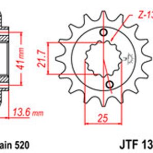 JT Gear Box Sprockets G/B 1307-14