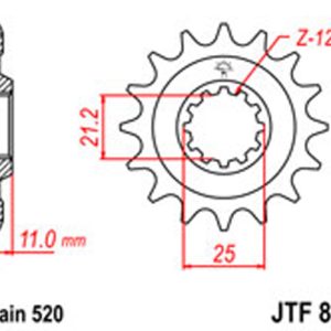 JT Gear Box Sprockets G/B 824-12