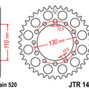 JT Rear Sprockets R/W 1486 [504] S/O