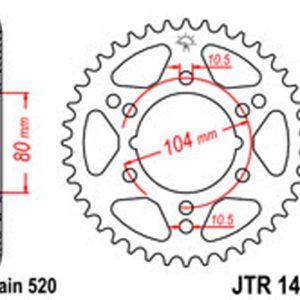JT Rear Sprockets R/W 1478-42 [478]