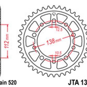 JT Rear Sprockets R/W 1303-49 Alloy S/O