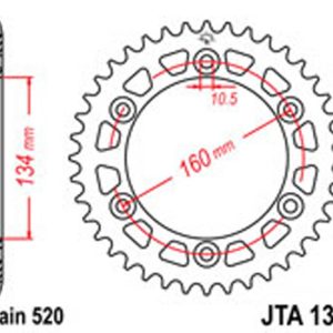 JT Rear Sprockets R/W 1308-42 Alloy