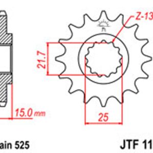 JT Gear Box Sprockets G/B 1182-13 [2082] S/O