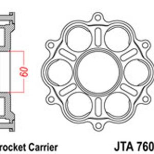 JT Rear Sprockets R/W 760B Carrier for Ducati 761 & 762 Sprockets