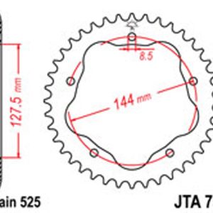 JT Rear Sprockets R/W 752-39SC Alloy Ducati
