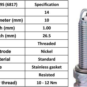 NGK Spark Plug LMAR8A-9S Plugs [Box 10]