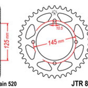 JT Rear Sprockets R/W 857-47 YAM